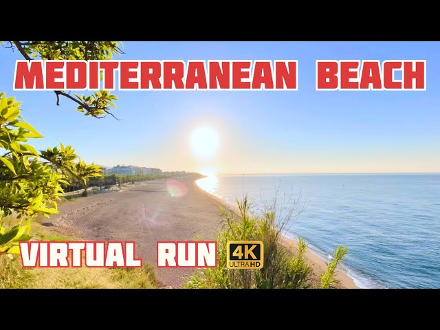 Virtual Run | Mediterranean Beach Running | Treadmill Workout #072