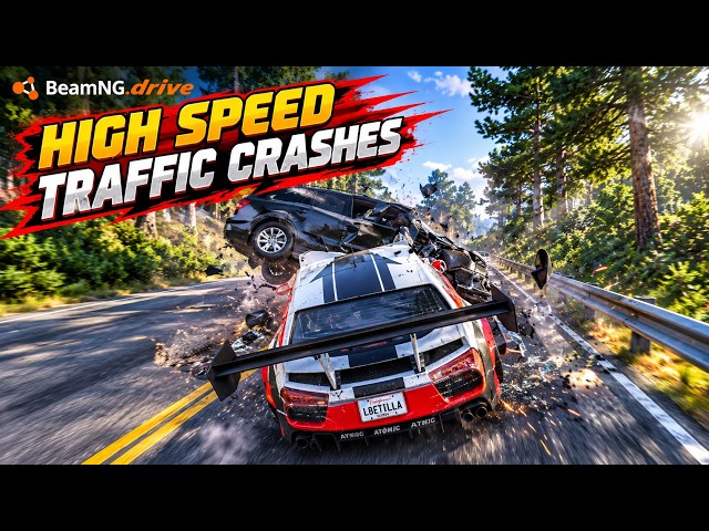 INSANE HIGH SPEED CAR CRASHES! Realistic Traffic Collisions | BeamNG.drive 4K