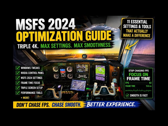 MSFS 2024 Triple Screen Optimization | STOP Chasing FPS!