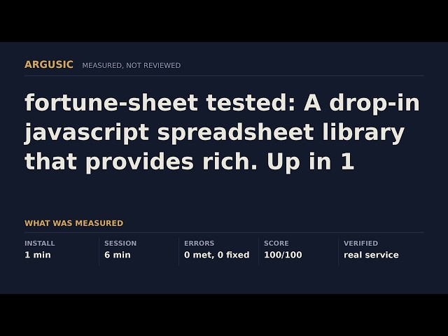 fortune-sheet tested: A drop-in javascript spreadsheet library that provides rich. Up in 1 minute.