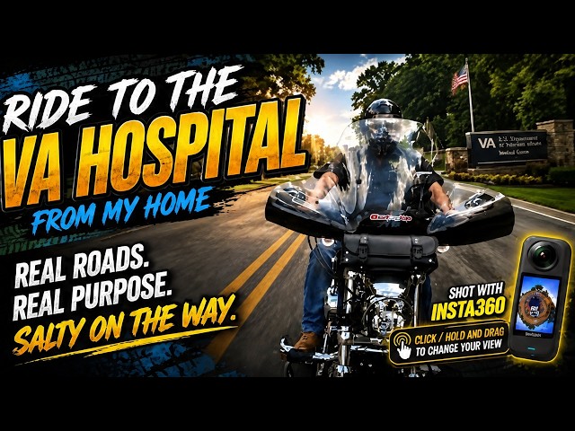 🏍️ A 360° Ride to the VA Hospital on My Harley Sportster 1200C!
