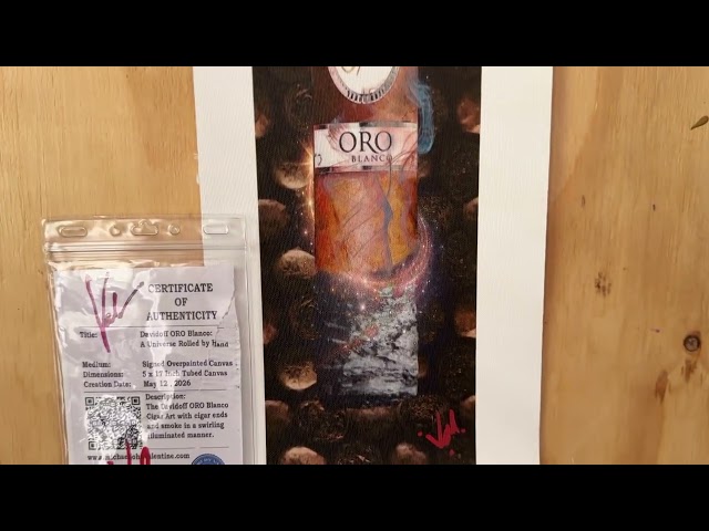 ORO A Universe Rolled By Hand 17 x 5 Signed Canvas