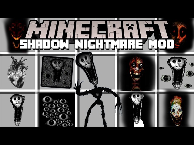 Minecraft SHADOW NIGHTMARE MOD / SCARY THE SHADOW IN NIGHTMARE ADDON! (Minecraft Mods)