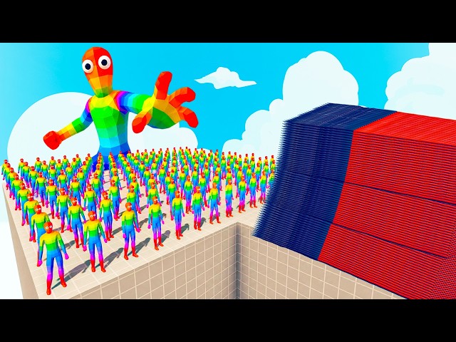 200x RAINBOW ZOMBIE + 1x GIANT vs EVERY GOD - Totally Accurate Battle Simulator TABS