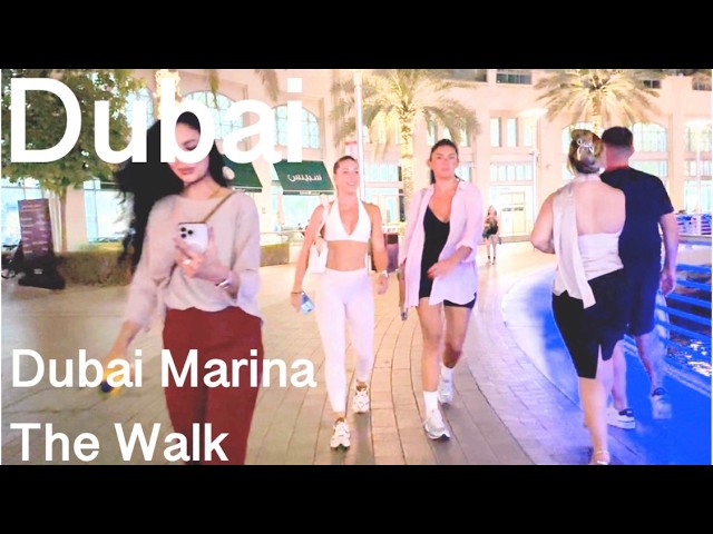 Dubai 4K Amazing Dubai Marina The Walk Walking Tour 2026 | Stunning Waterfront & City Lights