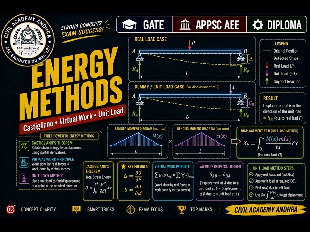Energy Methods in Structural Analysis| L-4 | GATE & APPSC AEE