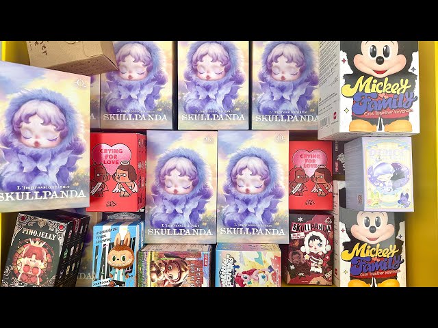 53 minutes of ASMR for Sleep PopMart,SkullPanda surprise mystery blind box Unboxing Satisfying Sound