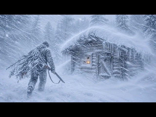 Surviving the bone-chilling Snowstorm in the Wilderness | Hiding in a Field Cabin from the Blizzard