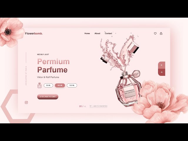 Perfume Website Landing Page Design  HTML & CSS Tutorial