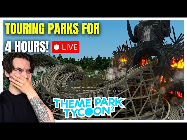 🔴*4 HOUR SPECIAL* - LIVE Touring YOUR Theme Parks in Theme Park Tycoon 2 | Livestream #139🔴
