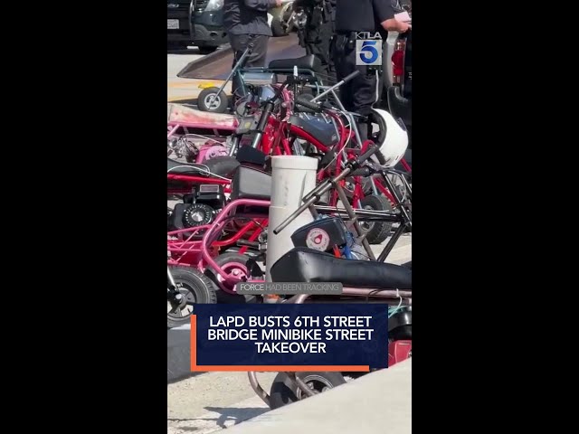 LAPD busts 6th Street Bridge minibike street takeover