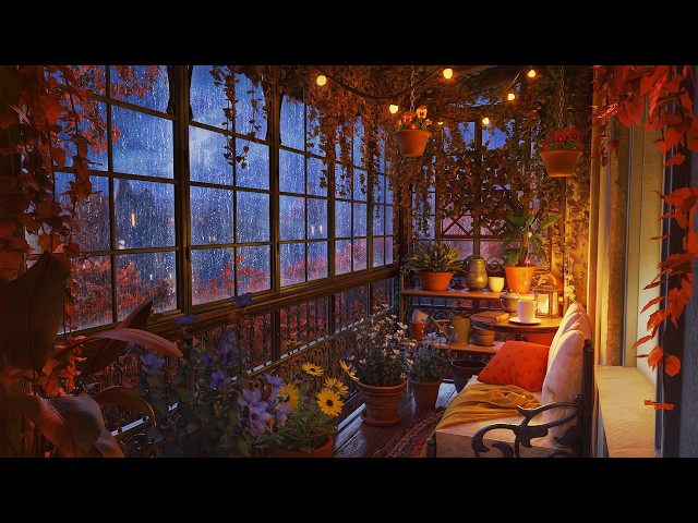 Soft Autumn Rain on the Window | Gentle Rain & Relaxing Fall Vibes
