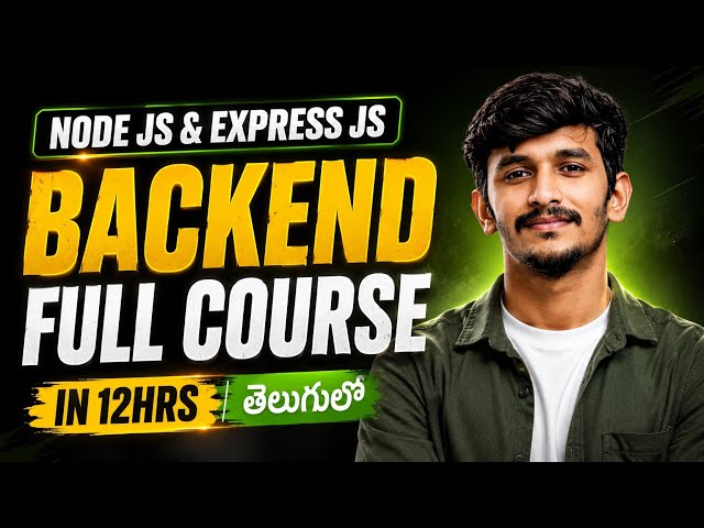 Node.js & Express.js Full Course in Telugu | Backend Development Full Course in Telugu
