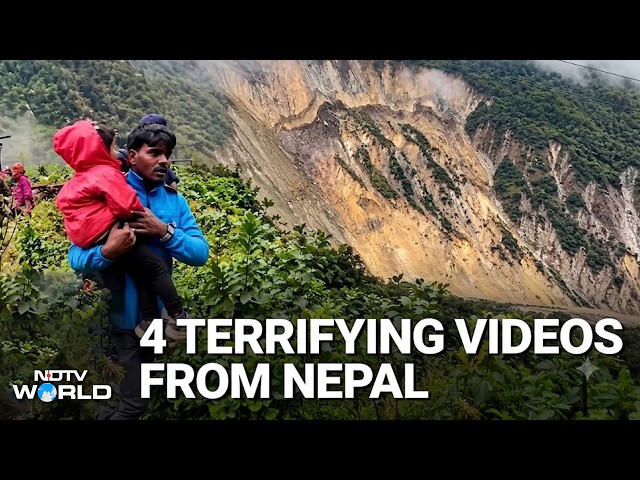 Nepal Landslides: 4 Chilling Videos Show Mountains Crumbling, Homes Swept Away