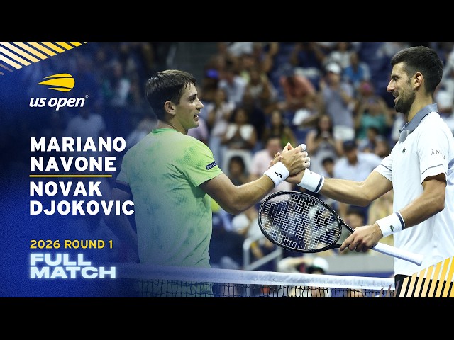 Mariano Navone vs. Novak Djokovic Full Match | 2026 US Open Round 1