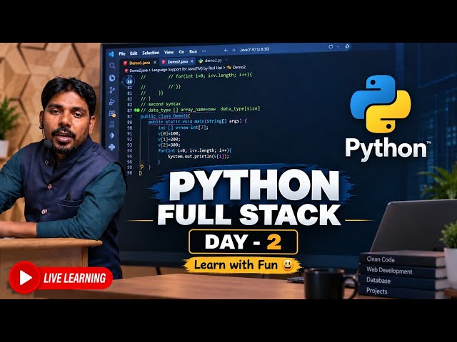 Python Full Stack | Day - 2 | Core Python | Learn with Fun | #python #pythonforbeginners