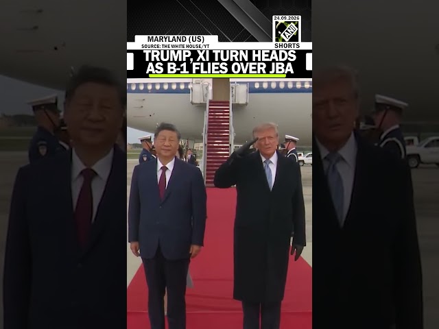 WATCH: Trump, Xi Jinping turn heads as B-1 flies over Joint Base Andrews