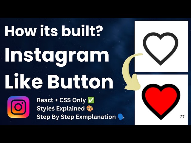 I Recreated Instagram's Like Button from scratch in React! (Machine Coding) 💖 #like #instagram