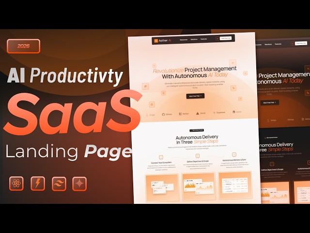 Build an AI Productivity Saas Landing Page Using Next Js, React, Typescript, and Boltstack