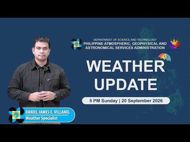 Public Weather Forecast issued at 5:00 PM | September 20, 2026 - Sunday