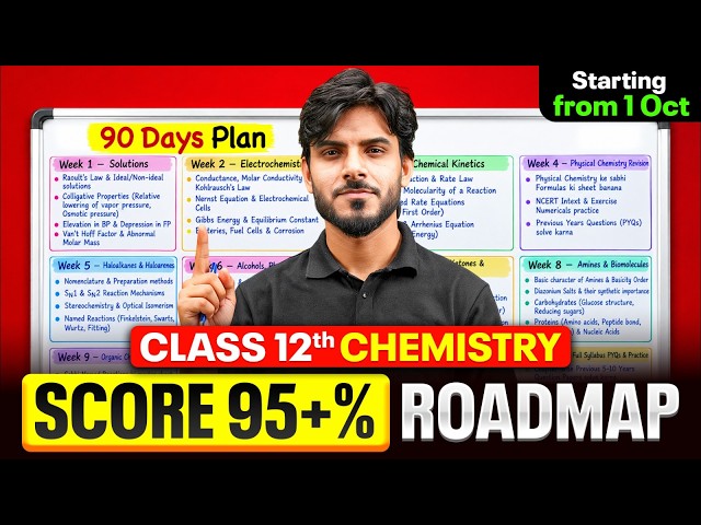 Class 12 Chemistry 🔥 | 90 Days Roadmap to Score 95%+ | Board Exam 2027