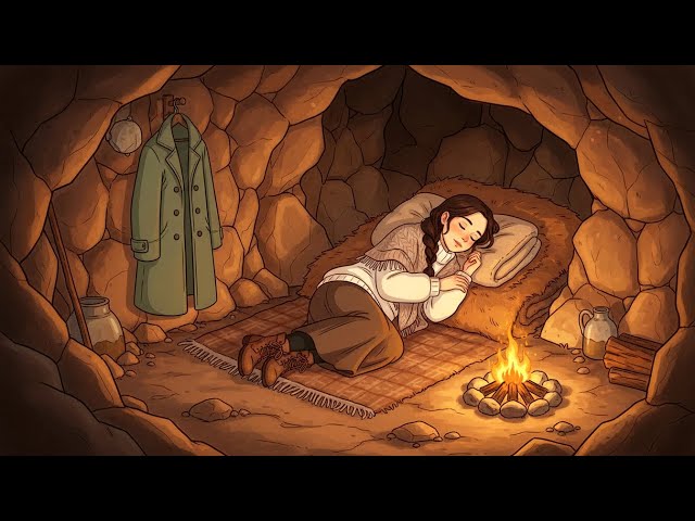 Surviving a Snowstorm in a Hidden Cave ❄️ Cozy Winter ASMR | Ghibli AI Story