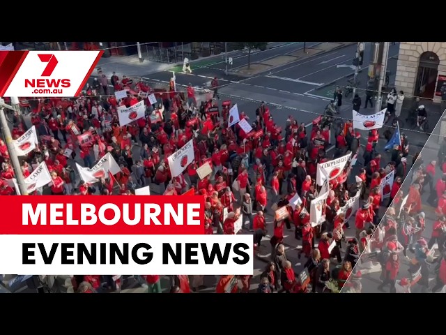 Teacher strike; crash plea; Bolte Bridge graffiti clean-up | 7NEWS