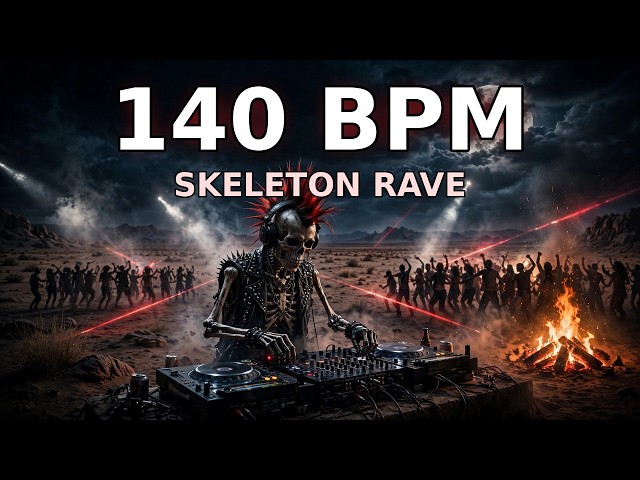 💀 SKELETON RAVE | 90 MIN HARD TECHNO SET in the DESERT | 140 BPM Underground Mix 2026 🔥
