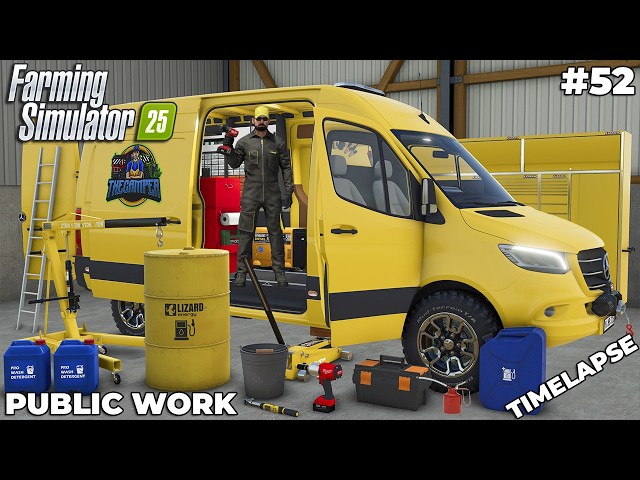 BUILDING THE ULTIMATE MERCEDES SPRINTER SERVICE VAN! 🚐🚨 | PUBLIC WORK | Farming Simulator 25 | EP 52