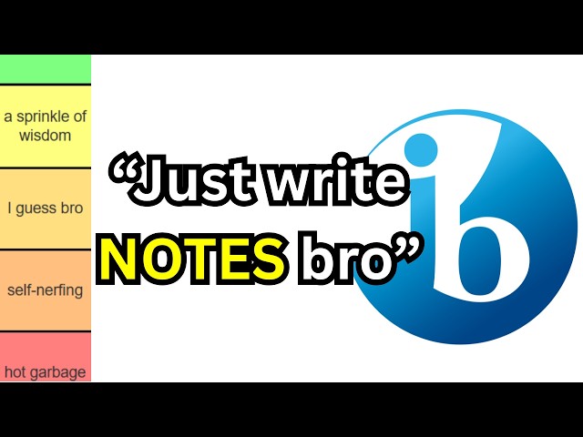 WORST IB Advice Given to Students (RANKED)