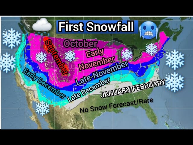 When To Expect Your First Snowfall.. Winter 2021-2022
