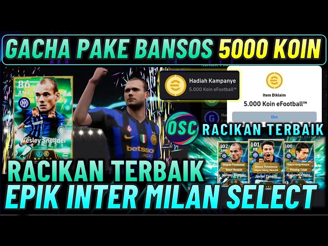 5,000 FREE KONAMI COINS FOR SNEIJDER!! BEST BUILD FOR EPIC SNEIJDER AND ZANETTI INTER MILAN EFOOT...