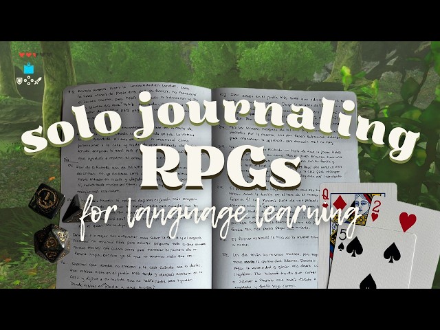 solo journal rpg for language learning practice