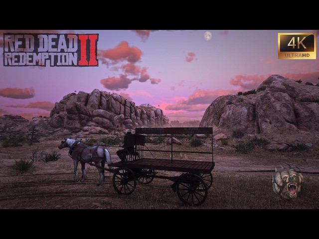 Relaxing Trip With Coal Wagon - RDR 2 - 4K UHD Ultra Max Graphics DLAA 100%