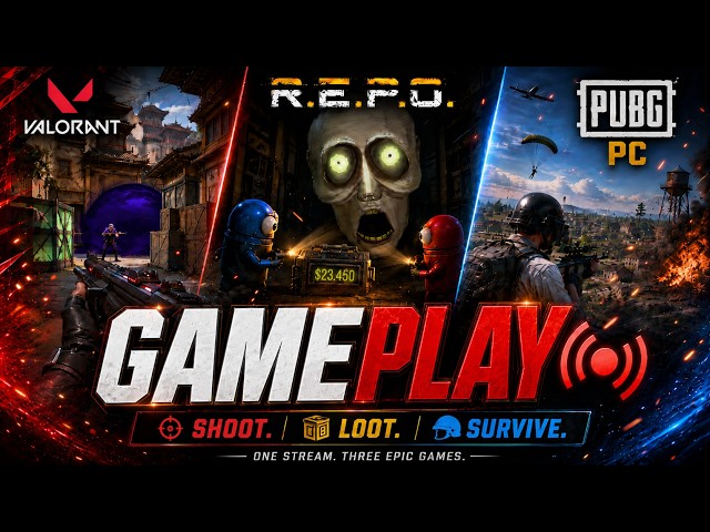 🔥 NO PLAN. NO SKILL. JUST RANDOM GAMES 😂 | PC LIVE #valorant #cyphergameplay  #repo #fun