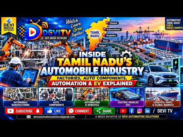 73E.Tamil Nadu’s Automobile Manufacturing Ecosystem 🚗🏭 | Industry, Automation & EV Explained-English