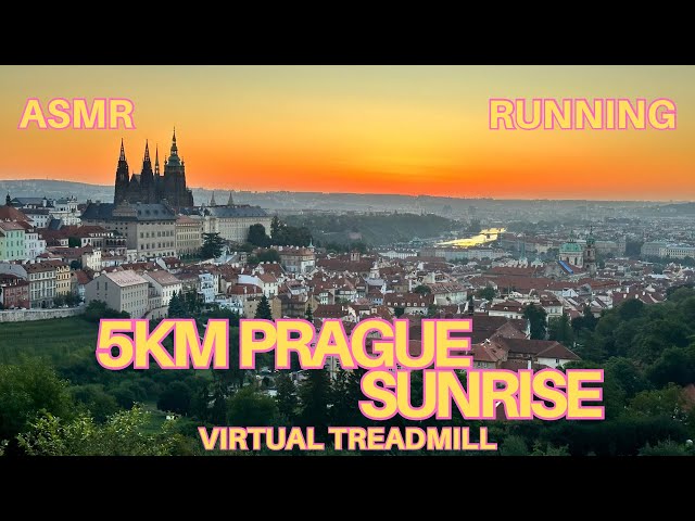 5KM Sunrise Run in Prague – Virtual Scenic Route for Treadmill, Walking Workouts & ASMR Viewing