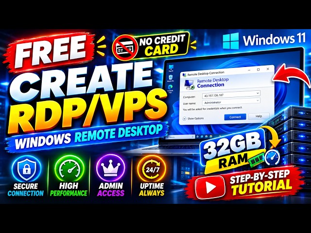 How to Create Free Windows RDP | High RAM & Admin Access 2026 ✅