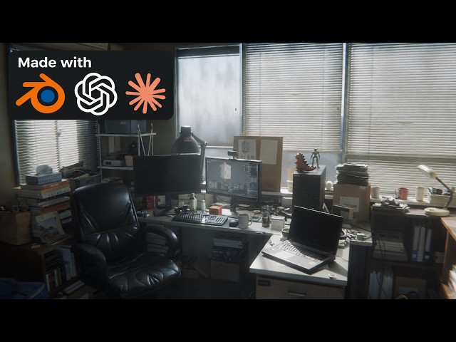 Creating a high-quality Blender scene with AI.