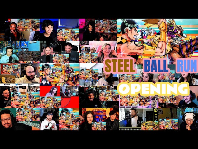 STEEL BALL RUN - JOJO's BIZARRE ADVENTURE OPENING SUPER MEGA REACTION MASHUP