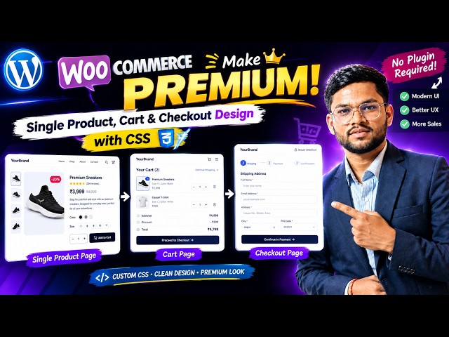 🔥 Make WooCommerce Look PREMIUM! | Single Product, Cart & Checkout Design with CSS
