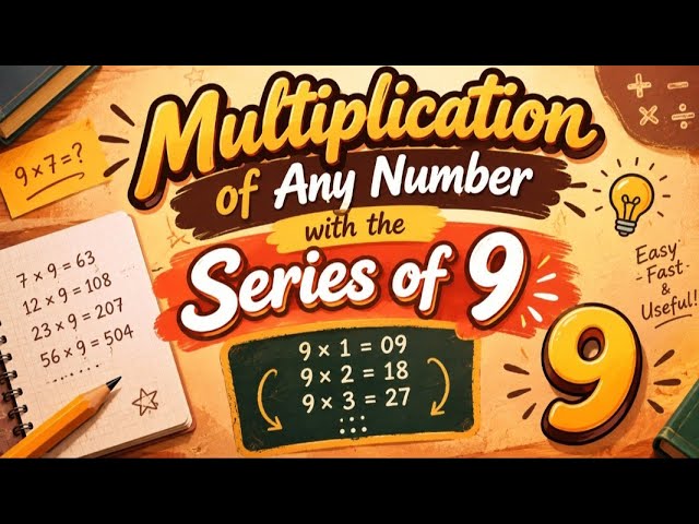 Multiplication of Any Number with the Series of 9 by Ruchi Ma'am #maths #vedicmaths #mathstricks