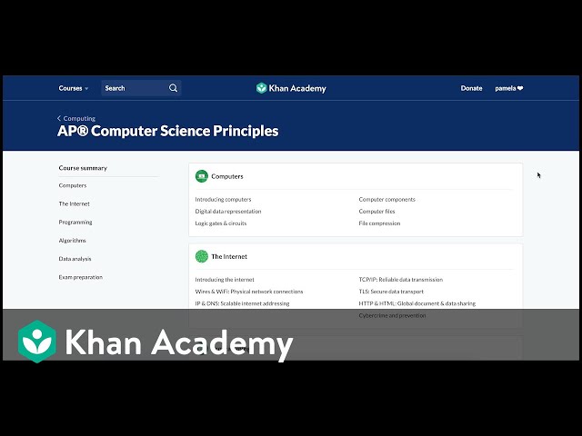 Khan Academy AP®︎ Computer Science Principles: A tour for teachers
