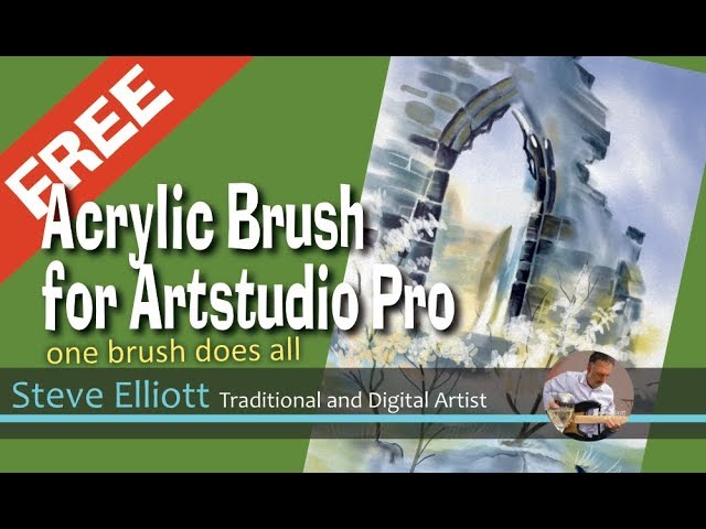 Free custom  acrylic brush for ArtStudio Pro on the Ipad, one brush does all