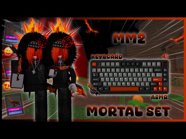 PLAYING MM2 WITH MORTAL SET | Keyboard ASMR