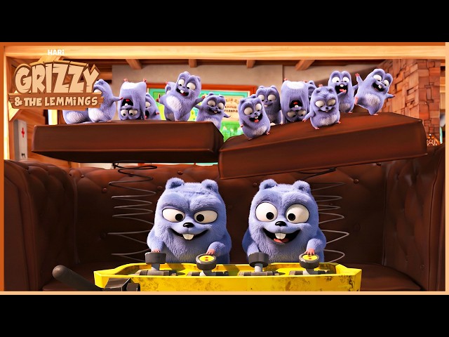 Rolling Cabin | Grizzy & the Lemmings | 35' Compilation | 🐻🐹 Nostalgic Cartoon