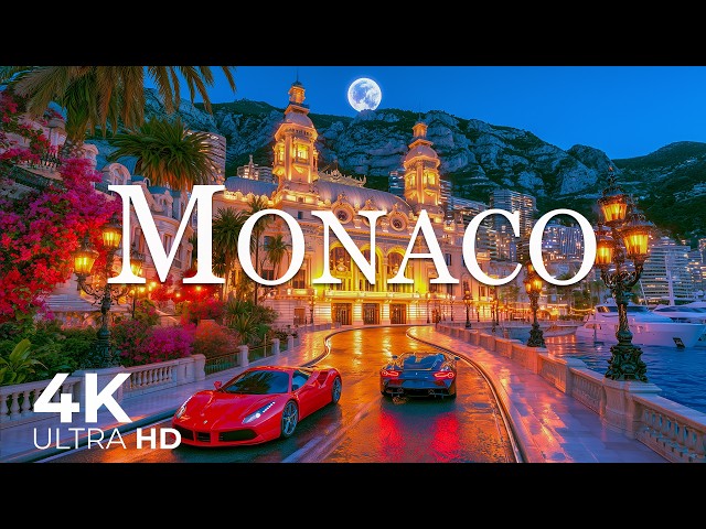 Monaco 4K 🇲🇨 | Monte Carlo, Mediterranean Coast, Luxury Yachts