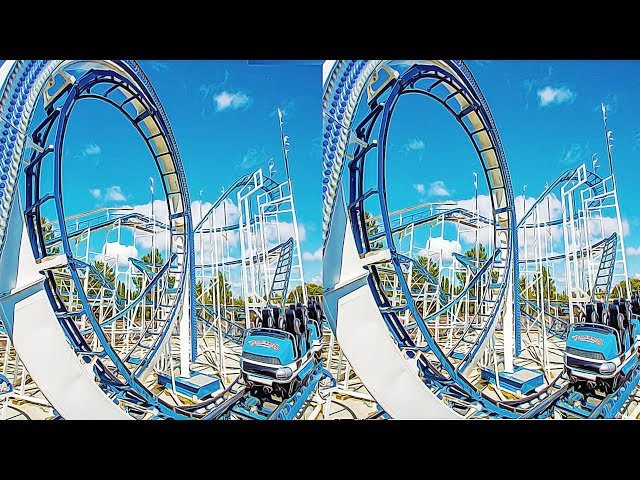 3D Roller Coaster 05 VR Videos 3D SBS [Google Cardboard VR Experience] VR Box Virtual Reality Video