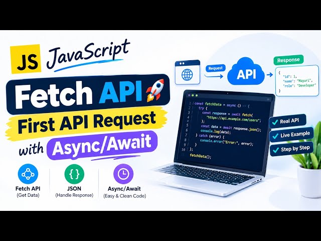 JavaScript Fetch API 🚀 |First API Request with Async/Await #webdevelopment #programming #javascript 