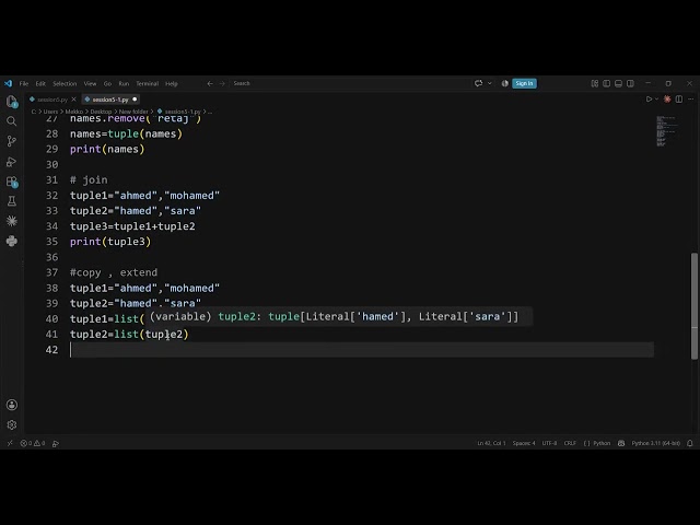 How to Join or Copy Tuples